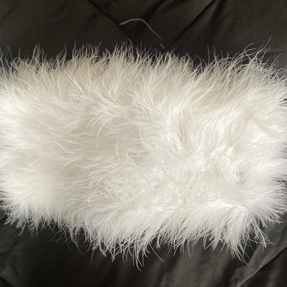 White Furry Headband
